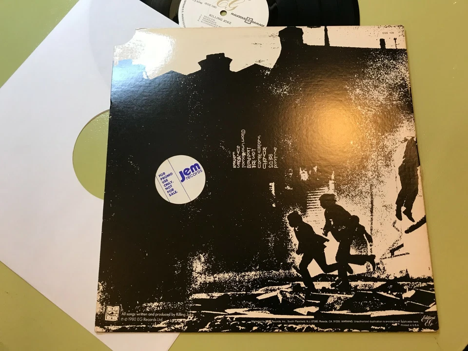 Killing Joke 1980 1st debut lp EGS 109 original vinyl oop rare punk goth PROMO! - Image 3 of 4