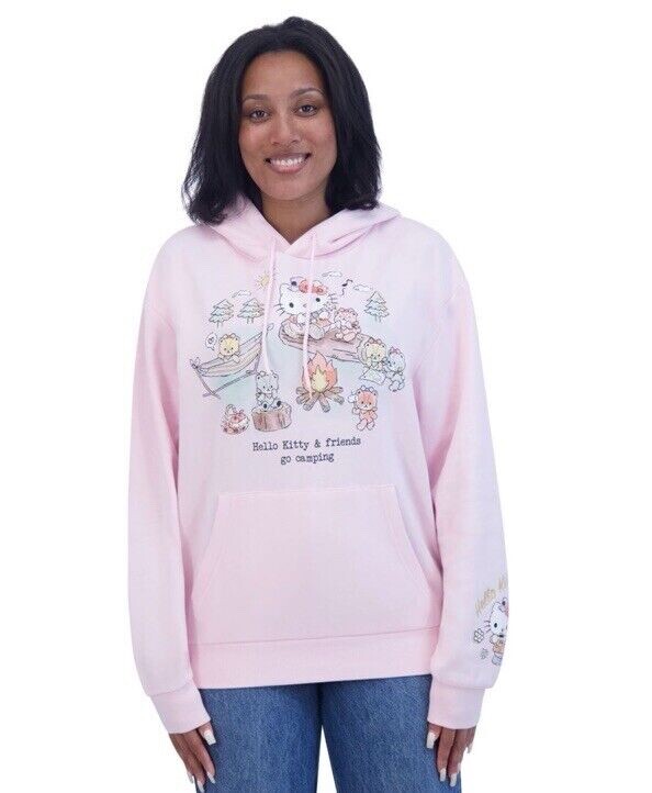 Hello Kitty Ladies Character Hoodie U pick Friends Go Camping NEW