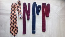 Men's vintage ties in various designs and colour 1970s-80s