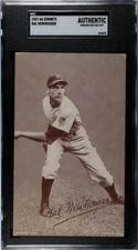 1947 EXHIBITS HAL NEWHOUSER SGC PSA DETROIT TIGERS HOF VINTAGE BASEBALL CARD