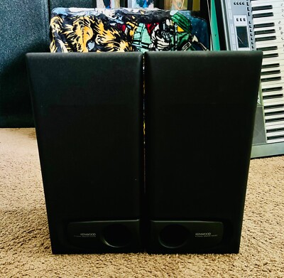 Vintage Kenwood LS-B3 Mid Stack Speakers Hifi Audiophile Black