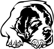 BERNHARDINER Aufkleber - Bernhardiner Autoaufkleber - sticker - Kontur #88