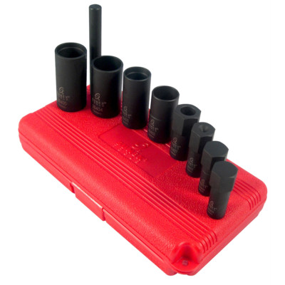 Sunex 2840 Wheel Lock 1/2'' Drive Removal Kit, Tuner Lug Key Kit (9 pc)