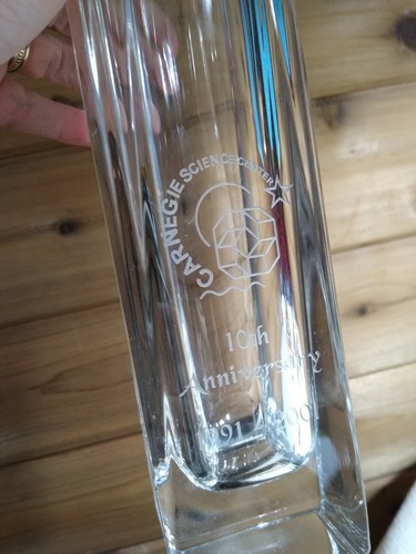 Vintage 1991 Beaubourg Bud Vase 24% Lead Crystal 9.5" Heavy Made in France NIB - Picture 6 of 7