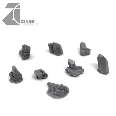 Zinge Industries Dark Magic Kristalle 8er Set verschiedene kleine Landschaft Bits S-CRY01