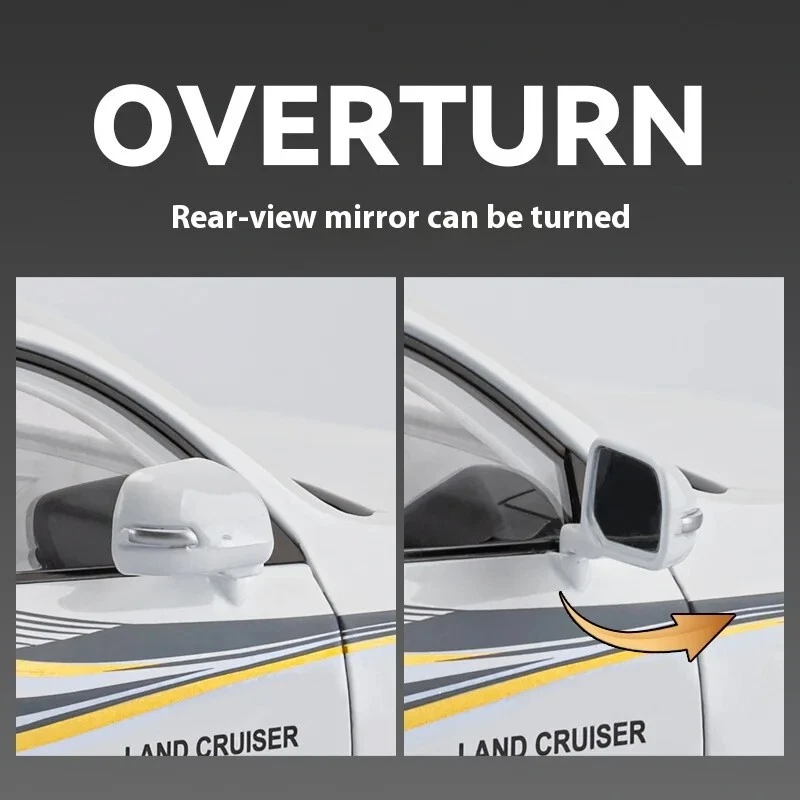 1/18 Toyota Land Cruiser Prado GX White Diecast Model Car Gifts For Friends - Image 3 of 4