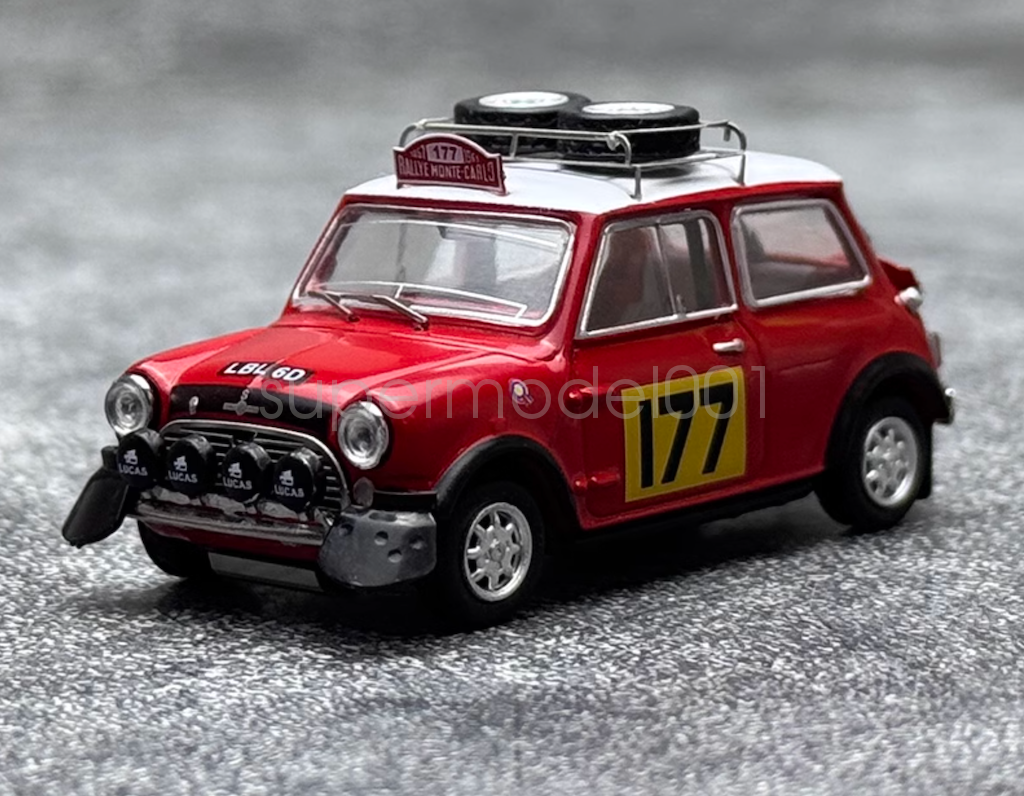 GCD 1:64 Red Mini #177 Morris Cooper S Rallye Sport Car Model