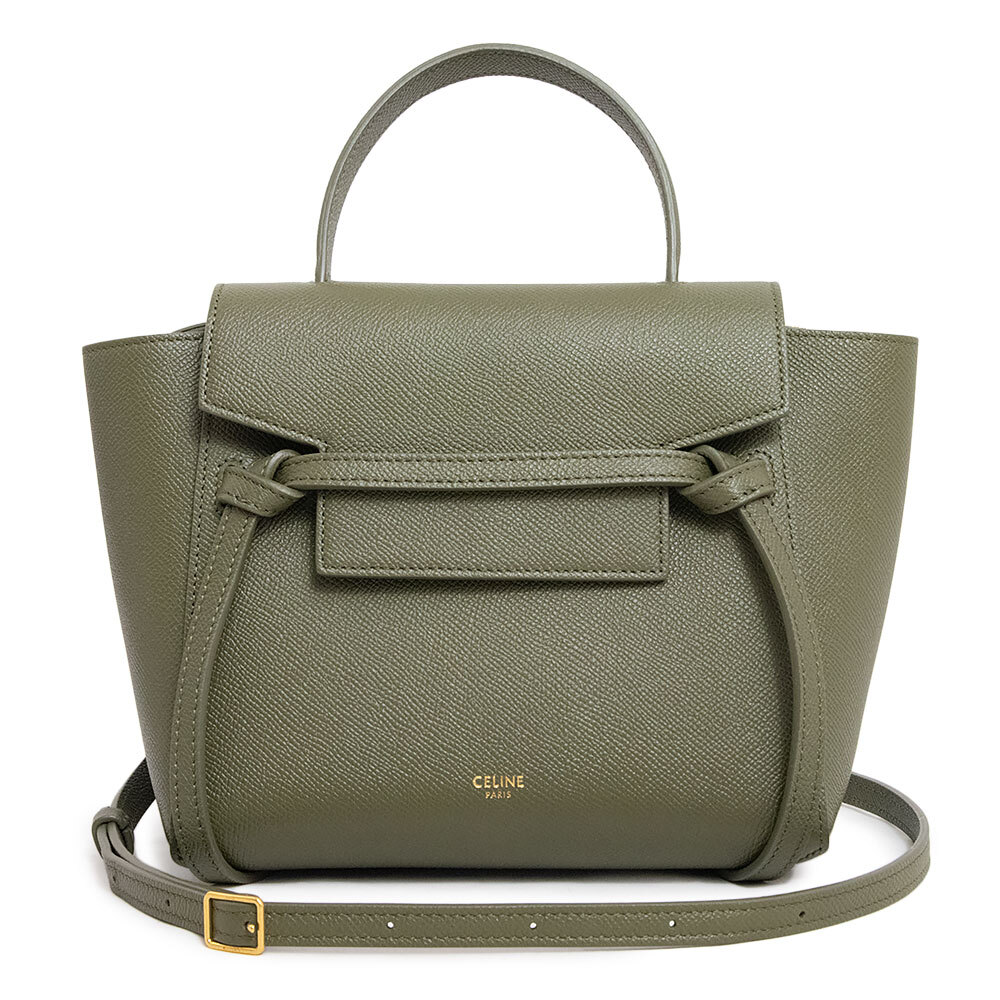 Celine Nano Bag 2Way Shoulder Handbag Crossbody Grained