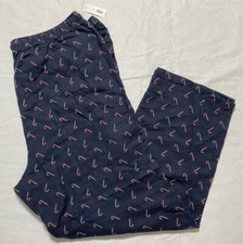 Old Navy Flannel Pajama Louge Pants Men's Sizew XXL Navy Blue Candy Cane Print
