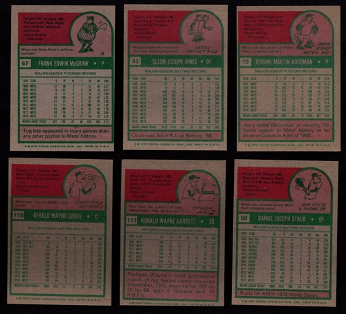 1975 Topps New York Mets COMPLETE Team Set (22ct) w/5 SIGNED incl Matlack Clines - Picture 5 of 6