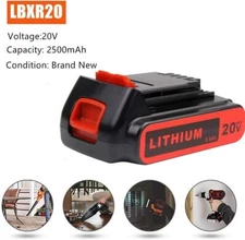 20V Lithium ion Battery replacement for Black and Decker LB20 LBX20 LBXR20
