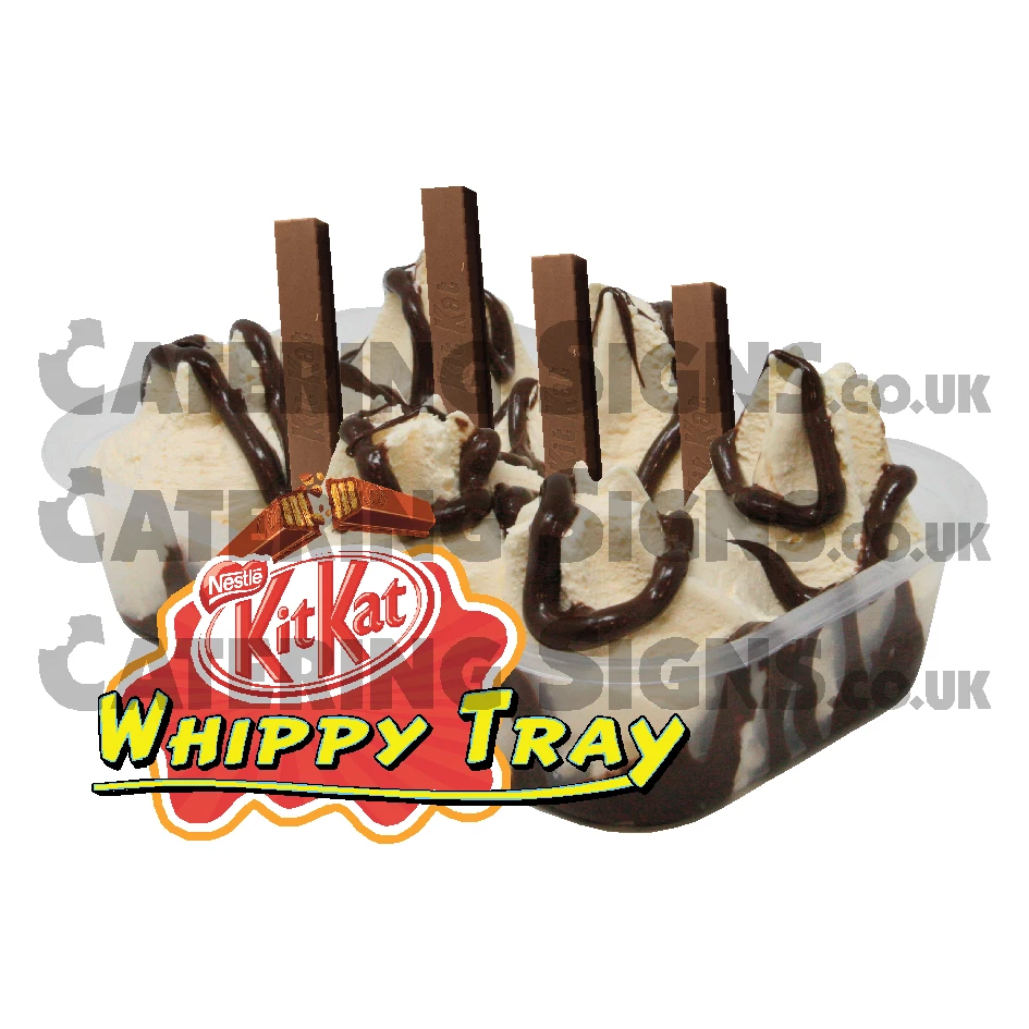 Kit Kat Tray Whippy Ice Cream Sticker - Catering Van Trailer Die Cut Decal