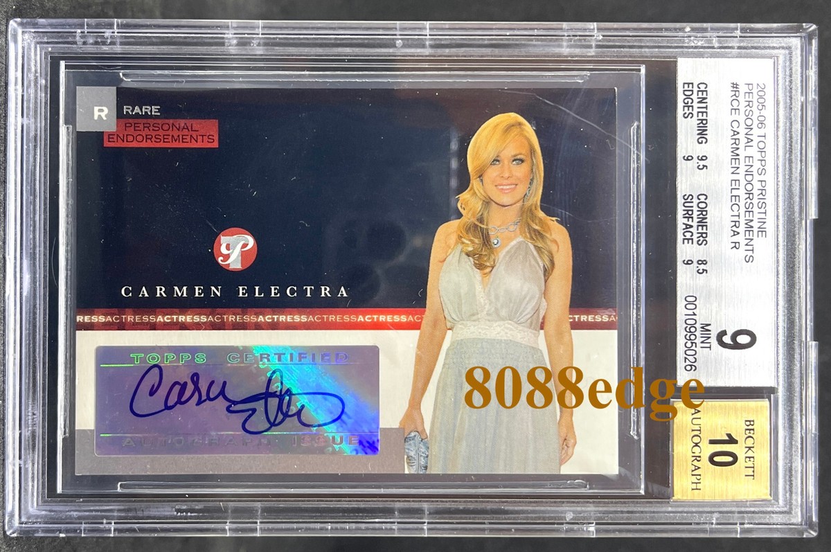 2005-06 TOPPS PERSONAL ENDORSEMENTS AUTO: CARMEN ELECTRA #/50 BGS