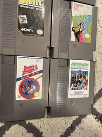 10 Vintage NES Nintendo Video Games Tested Ships FREE QBert Golf Narc Wizard MI+