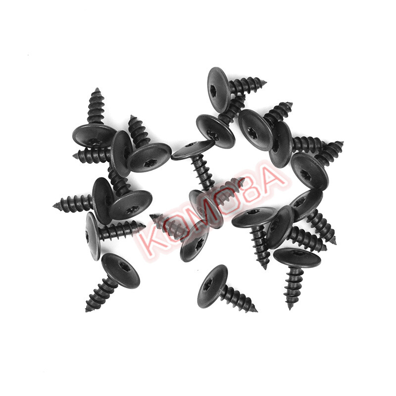 20-Pack Splash Shield & Fender Repair Clips – Replaces N90775001 For VW / Audi (Metal, Black)