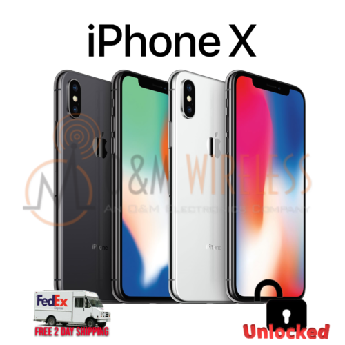 Apple iPhone X 64GB 256GB⚫Space Gray⚪Silver🔓Unlocked✅AT&T✅Verizon✅T-Mobile - Picture 1 of 16