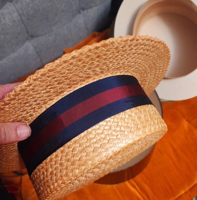 Vintage 1930s STETSON MEDALIST YEDDO SKIMMER BOATER HAT PANAMA 