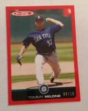 2019 Topps Total Wave 6 RED Parallel TOMMY MILONE #08/10 Made Mariners #502