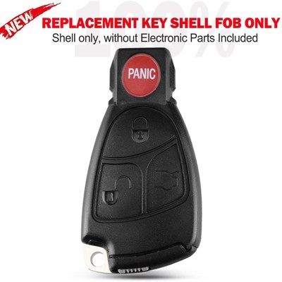 Carcasa Negra De Repuesto Para Mando De Mercedes (Incluye Insertos Para Llave) - Ref. IYZ 3312