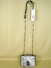 Stuart Weitzman Evening Crossbody Bag In Hologram Metallic  Leather $420 Nwt