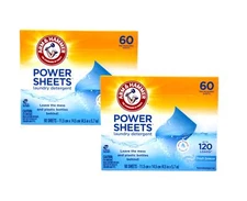 2 Pack - ARM & HAMMER Laundry Detergent Power Sheets Fresh Breeze 60 ct