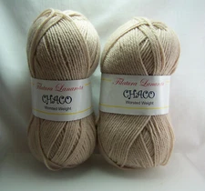 Filatura Lanarota 100% Virgin Wool Chaco Worsted Beige Yarn 2 Skeins Peru 100 Gr