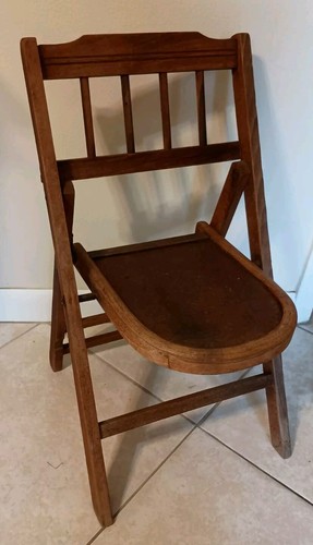 Vintage Babee Tenda Child's Wooden Folding Chair MCM Kids Chair