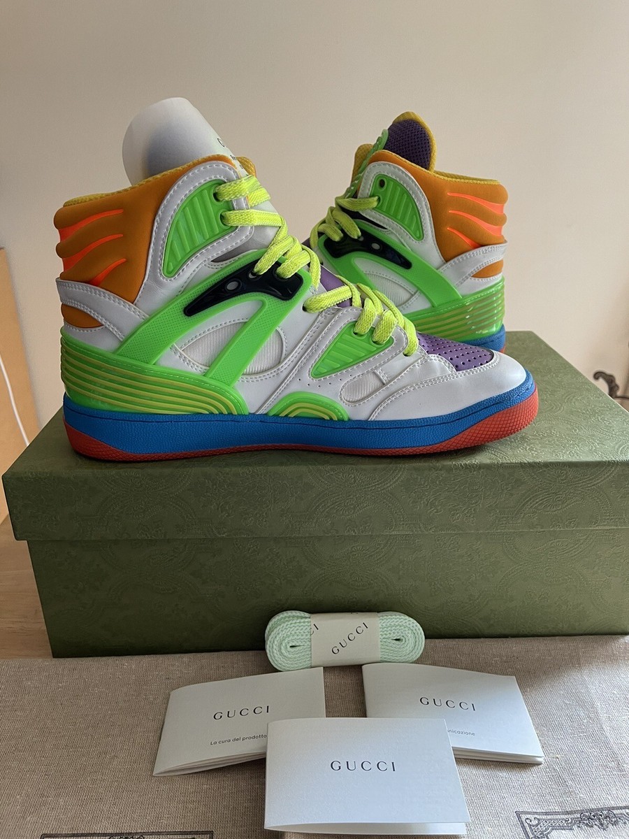 NIB GUCCI HIGH TOP BASKET DEMETRA SNEAKERS NIB Gucci Basket High Top Women Sneaker in Multi C  main image 2