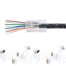 1000 Pack Cat6 RJ45 Network Modular Plug UTP Cable Connector End Pass Through EZ