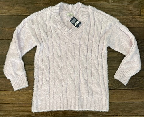 Lucky Brand Sweaters | Nwt Lucky Brand Women Purple Braided Knit Sweater | Color: Purple | Size: L | Pilykay's Closet