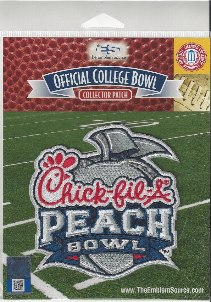 THE EMBLEM SOURCE 2026 Peach Bowl Patch CFP Semi Final Indiana Oregon Official NCAA College Pkg