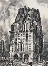 Paris autre maison Place du Pont Neuf Seine  par Albert Decaris 1949 France