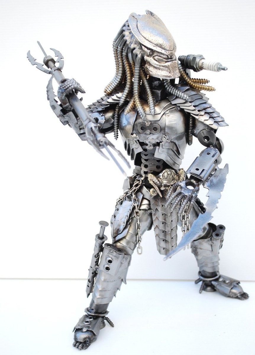 Predator Metal Sculpture | Handmade Scrap Iron Art | Unique