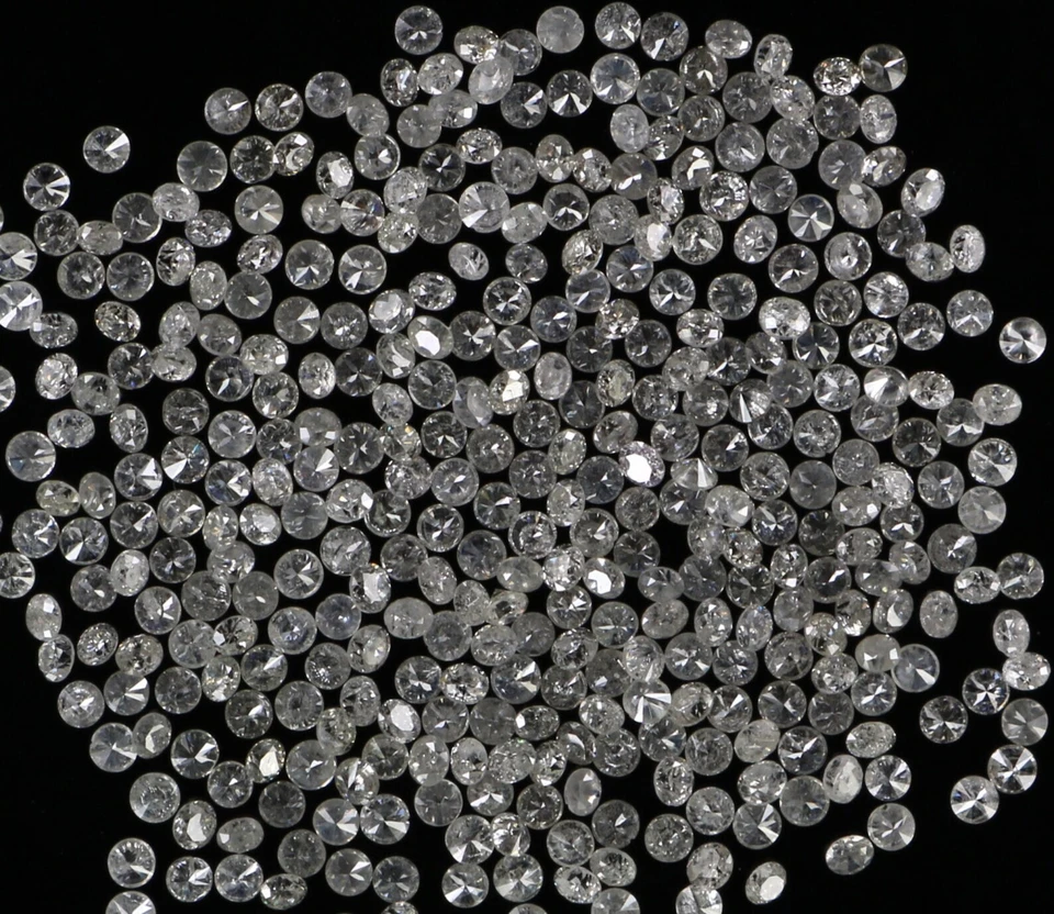 Real Natural Loose Diamond Round 50 Pcs Lot I1-I3 Clarity G-H White Color  Q01 - Image 3 of 4