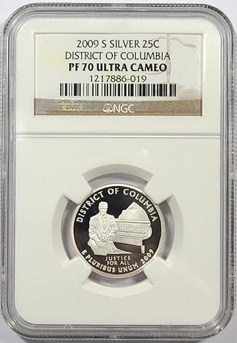 2009 S Silver District Of Columbia Quarter 25c NGC PF70 ULTRA CAMEO