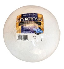 Large 6" Styrofoam Craft Ball By FloraCraft Lightweight  Durable White Foam For