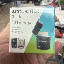Accu-Chek Guide Blood Glucose Test Strips 100 Count New in Box Expires 12/27