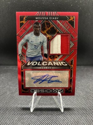 2022-23 Panini Obsidian Moussa Diaby Volcanic Material Signatures Red /8
