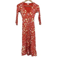 Auth RIXO LONDON - Red White Multi Women's Dress