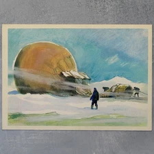 Salomon ANDREE Aeronaut Arctic explorer Balloon EAGLE Russian Postcard 1979❄️