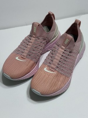 Nike React Phantom Run FK 2 Women s Sz 9 Running Sneakers Pink and White