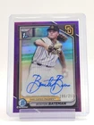 BOSTON BATEMAN 2024 BOWMAN CHROME PURPLE 1ST ROOKIE AUTO /250 Q2045