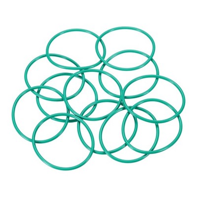 12pcs Fluorine Rubber O-Ring 48x43x2.5 mm Metric Plumbing Sealing Gasket Green