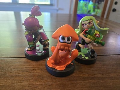 Splatoon Alt Alternate Color amiibo Inkling Girl Boy Orange Squid Nintendo Rare
