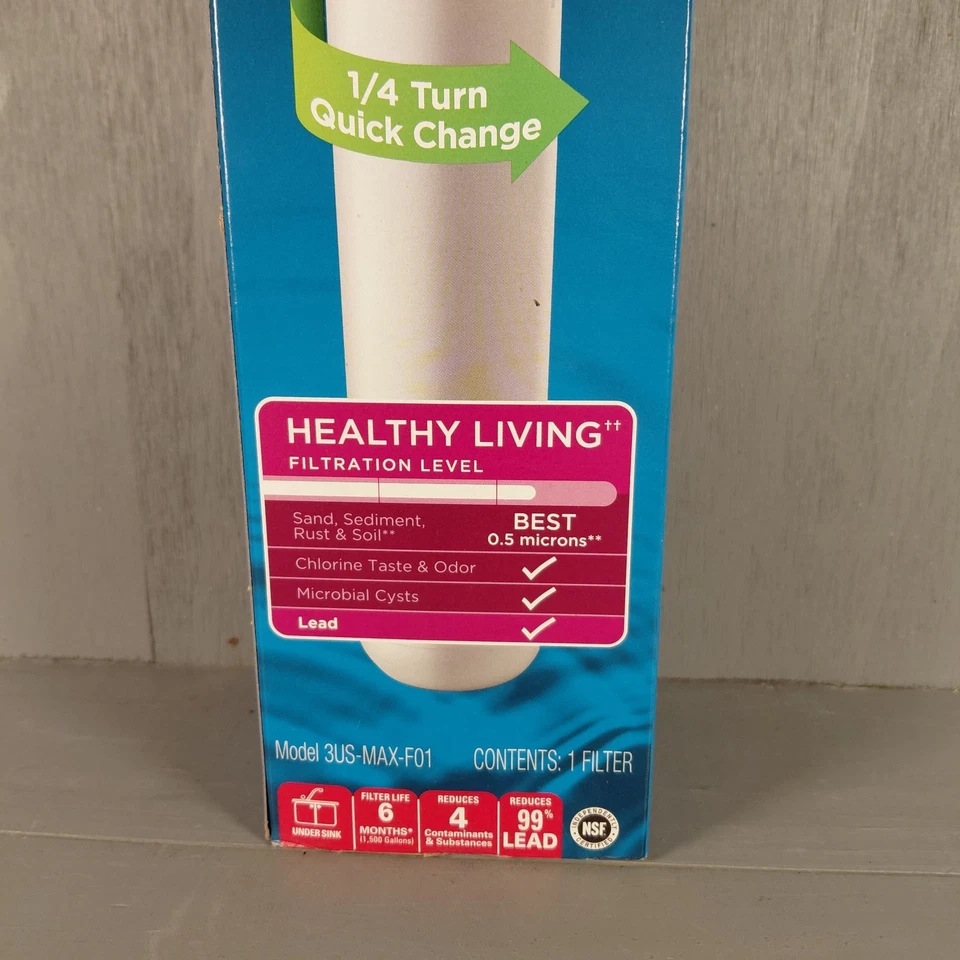 3M Filtrete Maximum Under Sink Quick Change Water Filter Cartridge 3US-MAX-F01 - Image 3 of 4