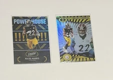 Najee Harris 2023 Prestige Power House #PH-7 & 2024 Illusions #75 Steelers
