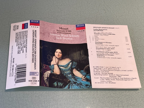 Mozart - Serenade K388 - 4 Divertimenti - Cassette Tape - London Wind Soloists - Picture 3 of 5