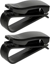 2 PCS Car Sun Visor Sunglass Holder with Ticket Card Clip, Univer Color: 2 PCS