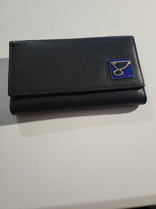 Black St. Louis Blues Women's Leather Wallet New