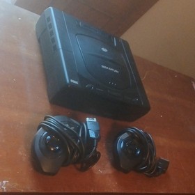 SEGA Saturn Black Console CD-ROM w/ 2 Controllers & Panzer Dragoon Disc